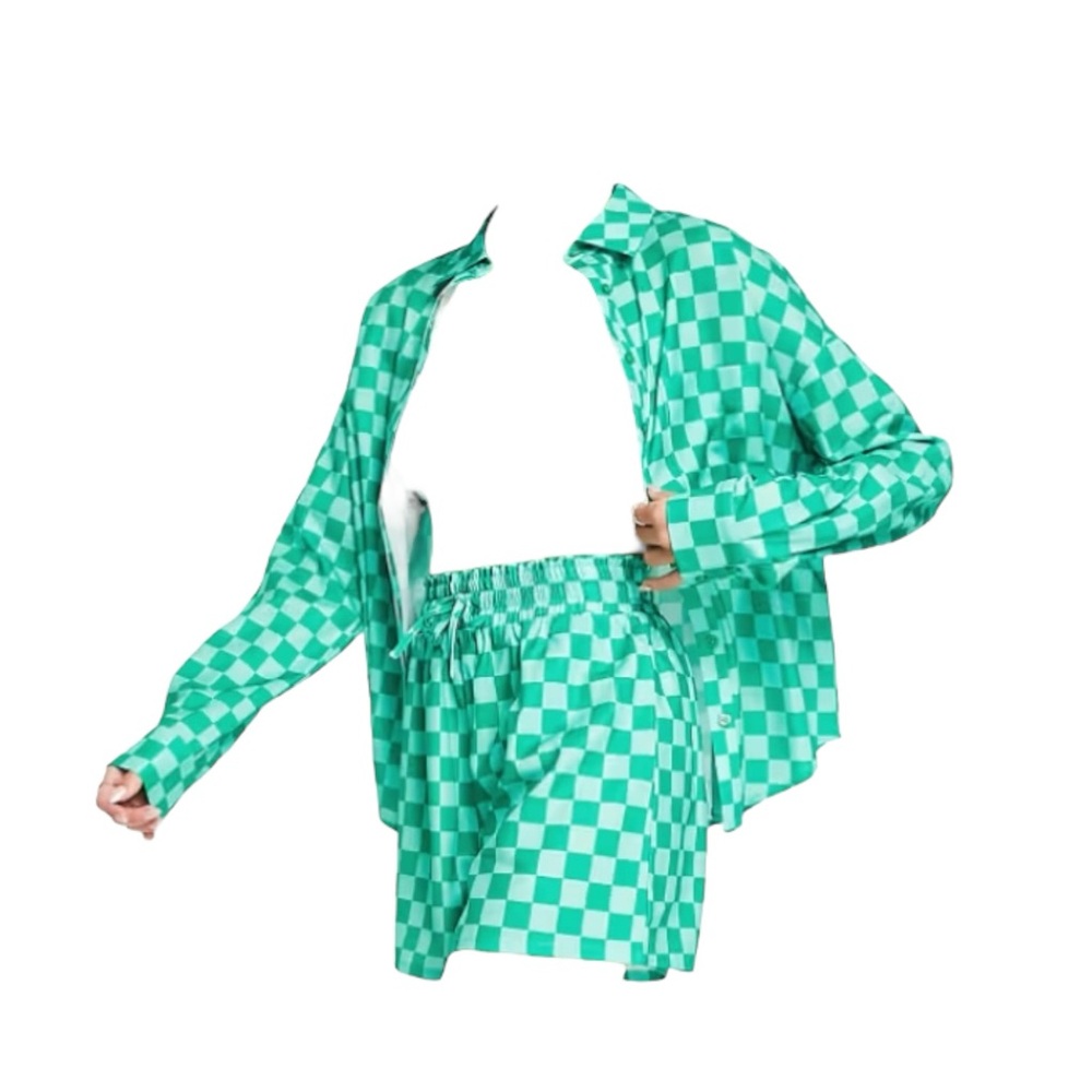 The Frolic Corallia Green Checkerboard Set